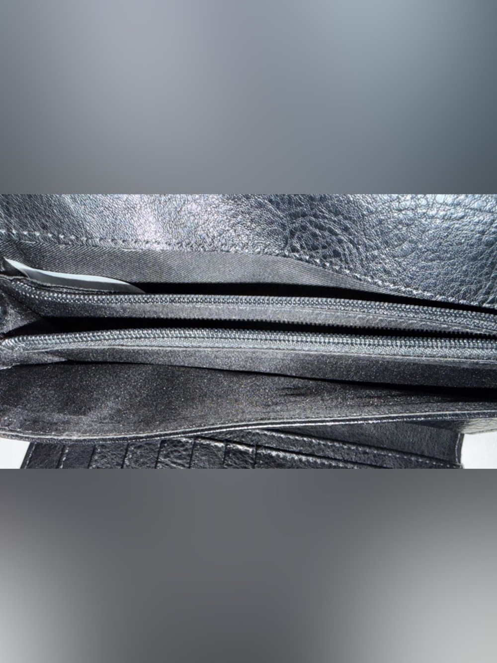 Fossil Logan Black Leather Wallet Women’s Trifold - Picture 13 of 16